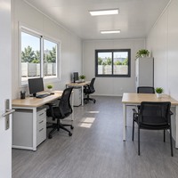 NEXVORA NVT-DCH-006 Maison conteneur détachable de 20 pieds - Bureau modulaire préfabriqué, bureau de jardin, hébergement temporaire isolé