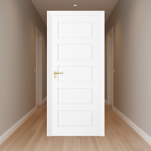 Puerta de Madera Sólida de 5 Paneles, 36 x 80 Pulgadas, Acabado Interior Tradicional para Cocina - Product Image 2