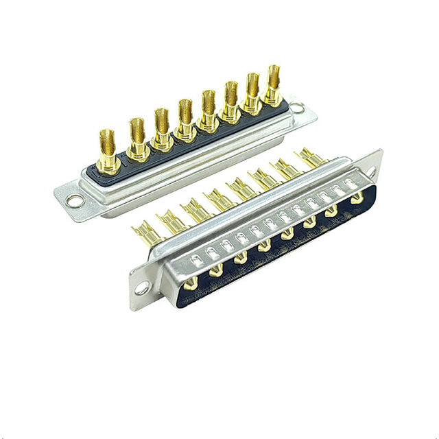 High Power 8W8 D-SUB Connector Male Female 8 Position Gold Plated DSUB for Industrial Equipment