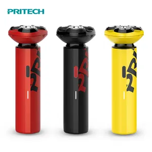 PRITECH 방수 ipx6 바디 빨 7000rpm 멘스 회전 면도기 전문 전기 면도기