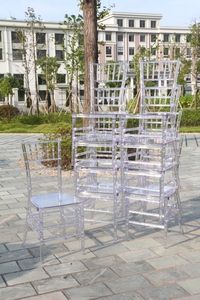 Moderne Sedie Chiavari in Cristallo Trasparente Acrilico per Sale <span class=keywords><strong>Matrimoni</strong></span> ed Eventi - Product Image 4