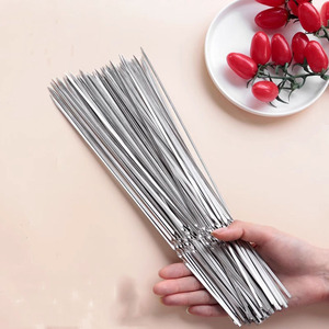 BBQ skewers stainless steel needles flat skewers lamb skewers for home and outdoor use - Product Image 3