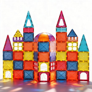 50 pièces <span class=keywords><strong>de</strong></span> blocs <span class=keywords><strong>de</strong></span> <span class=keywords><strong>construction</strong></span> magnétiques en plastique 3D, jouets éducatifs sensoriels Montessori, ensemble <span class=keywords><strong>de</strong></span> <span class=keywords><strong>construction</strong></span> pour l'apprentissage préscolaire pour les garçons et les filles - Product Image 2