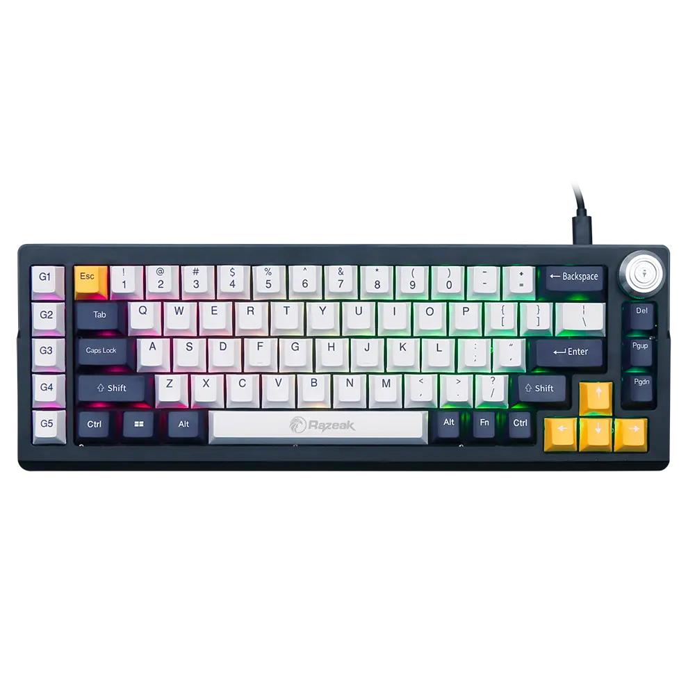 Factory Custom Best Gaming Keyboard 72Keys 70% Layout Macro Programmable Dongle Wireless Mechanical Keyboard for PC Gamer