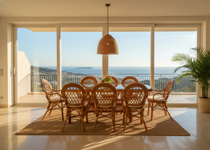 Juego de Comedor JAVA, Diseño Tradicional Indonesio, Estructura de Ratán/Mimbre, Mesa de Comedor Larga para Uso en Villas, Hogares y Hoteles, Hecho en Indonesia - Product Image 6