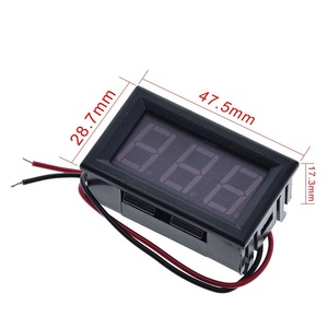 Detektor Voltmeter Digital LED 2 garis 0.56 inci DC 4.5-30V kapasitas tegangan Monitor Panel Tester Meter untuk sepeda motor mobil - Product Image 2