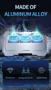 Nouveau produit 17 pouces <span class=keywords><strong>portable</strong></span> mince en alliage d'aluminium support <span class=keywords><strong>pour</strong></span> <span class=keywords><strong>ordinateur</strong></span> <span class=keywords><strong>portable</strong></span> 3 ventilateurs led silencieux jeu RGB refroidisseur d'<span class=keywords><strong>ordinateur</strong></span> <span class=keywords><strong>portable</strong></span> - Product Image 2
