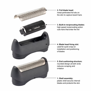 Cuchilla de Repuesto Compatible con <span class=keywords><strong>Braun</strong></span> 11B, Recargable por USB, Lavable, para Uso Facial y Corporal en el Hogar - Product Image 4