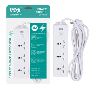 รางปลั๊กไฟวินนิ่งสตาร์ 6 ช่อง 230V ปลั๊กต่อพ่วงมาตรฐานยุโรปและอังกฤษ สำหรับใช้ในครัวเรือน - Product Image 3