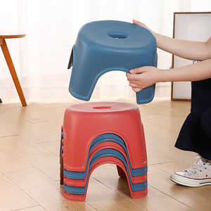 <b>Plastic</b> <b>Stool</b> For Children Bathing Or Changing Shoes Non Slip Thickened PP Material Deep Blue Large Size - Product Image 2