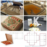 Titreşimli Bıçaklı Kesim Makinesi, Kağıt Ambalajlar, Noel Hediye Kutuları, Pizza Kutuları, Oluklu Kartonlar için Dijital Kalıp Kesim Makinesi