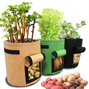 5pcs Personnalisé Gallon Légumes/Fleurs/Arbres Toutes Saisons Non Tissé Feutre Plante Sac Eco Feutre Cultiver Sac pour Plantes - Product Image 4