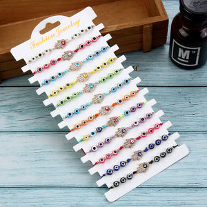 Aliexpress กำไลข้อมือตาปีศาจตุรกี,ใช้น้ำมันหยดหลากสีผสมสีประดับเพชรปอกระเจา12ชิ้น - Product Image 2