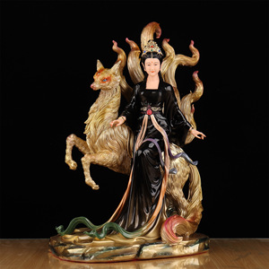 Estatua de la Diosa Nianiang de Nueve Colas, Empress Qingqiu, Forma Real, para Culto en el Hogar, Nueve Señoras Guerreras - Product Image 3