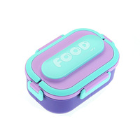 Ensemble de boîtes à lunch 2 en 1 en PP et acier inoxydable 304 avec gobelet portable de 480 ml, anti-fuite, multi-capacités, logo personnalisé