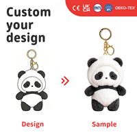 Maßgefertigter Roter Panda Plüsch-Schlüsselanhänger Niedlicher Tier-Taschenanhänger Weicher Stoffanhänger Kawaii Rucksack-Accessoire Werbegeschenk