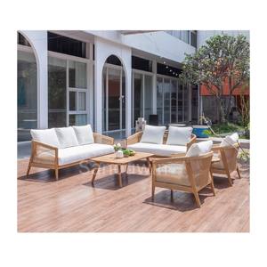 Sanouwin Luxury Teak Chaise Sofá seccional Juego de <span class=keywords><strong>muebles</strong></span> de jardín de <span class=keywords><strong>mimbre</strong></span> resistentes a la intemperie para uso en exteriores e interiores Directo de fábrica - Product Image 3
