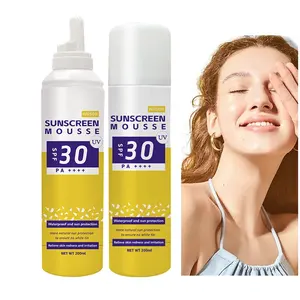 Hot Sale Face Care Whitening vitamina c Sun Block Suncream Protetor Solar Mousse Hidratante Orgânico Para Toda A Pele