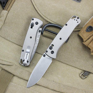 折り畳みナイフダマスカス鋼軸ロックチタン合金ハンドルナイフ新製品 - Product Image 5