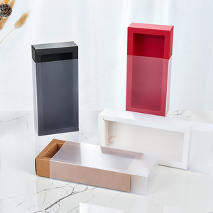 custom printed logo folding cardboard paper boxes with PVC window for underwear sock small gift packaging box