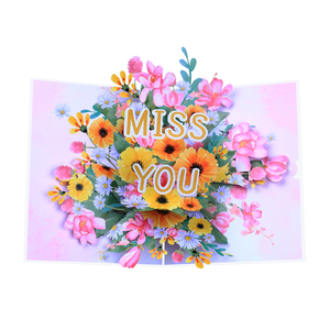 <span class=keywords><strong>Carte</strong></span> <span class=keywords><strong>de</strong></span> vœux 3D éco-responsable avec impression numérique 'Je t'aime' pour les relations longue distance, la <span class=keywords><strong>famille</strong></span>, les amis - Merci pour votre message commercial - Product Image 2