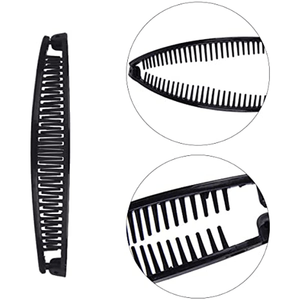 Pinces crocodiles à fiche banane de couleur unie coréenne 15cm griffe en plastique noir dentée anti-dérapant peigne à cheveux femmes accessoires de cheveux - Product Image 6
