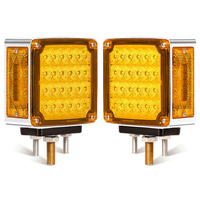 Feu de gabarit carré à 60 LED, lampe double face, feu de signalisation/indicateur latéral LED, feu stop pour camions lourds, remorques et poids lourds