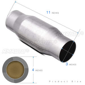 1/2 Piezas de Convertidor Catalítico Universal de 3 Pulgadas (76 mm), Sistemas de Escape de Alto Rendimiento, Acero Inoxidable, Convertidor Catalítico de 3 Pulgadas - Product Image 5