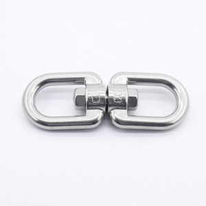 Hebilla giratoria de acero inoxidable Niufei Metal con forma de ocho, 6 mm, pulida, anillo de conexión giratorio para accesorios de cadena - Product Image 1