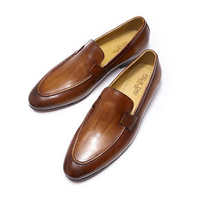 Chaussures décontractées classiques européennes et américaines pour hommes, modèle 2026, en cuir de vachette de première qualité, idéales pour mariages et banquets - Product Image 5