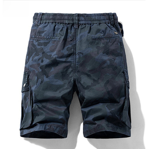 Pantalons de randonnée pour hommes grandes tailles, shorts cargo en coton camouflage, mode décontractée pour hommes, joggers de plage avec imprimé camouflage et patchs - Product Image 5
