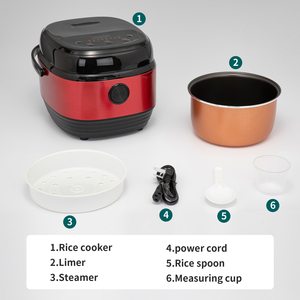 Digital de cocina automática inteligente multifunción eléctrico portátil olla de arroz 3L rosa roja no revestimiento olla interior 220v - Product Image 6