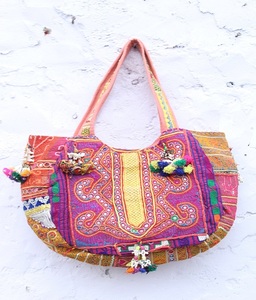 Sac Banjara vintage, sac hobo, pochette, sac à bandoulière ethnique indien brodé à la main, sac à main coloré bohème grande capacité avec fermeture éclair - Product Image 1