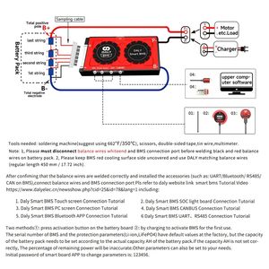 Smart BMS 8S 16S <span class=keywords><strong>24V</strong></span> 48V LiFePO4 batería 100A 200A BMS Compatible con inversores Deye/Victron/Growatt <span class=keywords><strong>PylonTech</strong></span> CANBUS RS485 BMS - Product Image 4