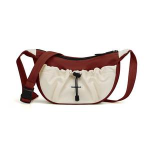 Yingchunuo Dumpling <b>Bag</b> Unisex Khaki 1-1.9l Zipper Closure Portable Everyday <b>Crossbody</b> Messenger <b>Bag</b> - Product Image 2