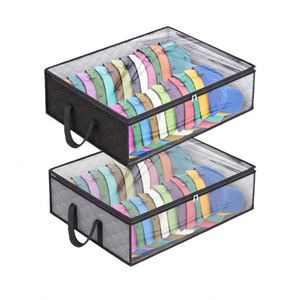 Sac de rangement pliable en tissu non tissé pour bagages, chaussures et chapeaux, housse anti-poussière pour vêtements, pour salon, à un seul niveau - Product Image 2