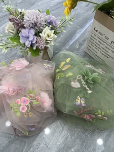 <span class=keywords><strong>2025</strong></span> Nhà Máy Trực Tiếp Đầy Màu Sắc Bướm Đính Thêu Dot Đám Cưới Cổ Trung Quốc Lưới Ren Vải Chất Lượng Cao Trọng Lượng Nhẹ - Product Image 4