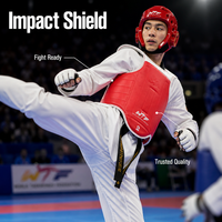 Protection de Poitrine de Taekwondo Personnalisée pour Enfants et Adultes – Rouge et Bleu – Entraînement – Offre Spéciale