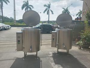 立式煮锅 带盖带出水阀的立式蒸汽夹套煮锅 双层夹套隔热立式煮锅 - Product Image 2