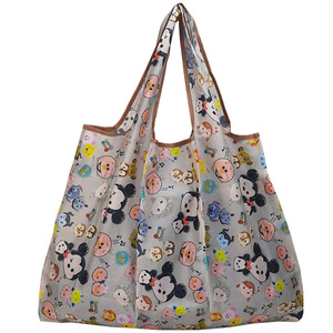 Cartoon Folding Shopping Bag Large Size Waterproof <b>Nylon</b> Reusable Grocery <b>Tote</b> Bag For Daily Use - Product Image 5