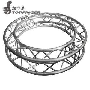 Topfinger torre de luz redonda, suporte para o chão barato dj circular de alumínio semi círculo para teto de concerto