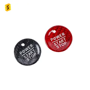 Cubierta de Botón de Encendido/Apagado de Fibra de Carbono 3K para Automóvil Shasha, Accesorios Interiores de Decoración para <span class=keywords><strong>Ford</strong></span> <span class=keywords><strong>Mustang</strong></span> <span class=keywords><strong>Mach</strong></span> <span class=keywords><strong>E</strong></span> - Product Image 6