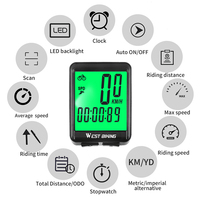 Inbike — compteur filaire et sans fil avec grand écran de vélo, GPS, odomètre, chronomètre, indique la vitesse, ordinateur numérique de bicyclette, modèle