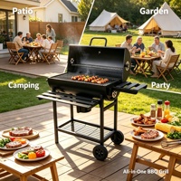 Barbecue au charbon de bois robuste pour l'extérieur, fourni directement par l'usine, pour les achats en gros