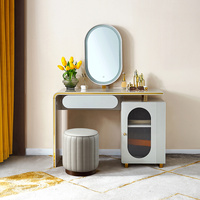126337 Extended blanc vanité moderne de luxe vanité commode en bois mobilier de chambre