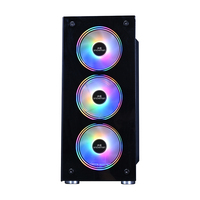 SNOWMAN New Style Pc Cabinet Top Power Supply Gaming ATX Mid Tower Gamer Computer case With RGB Fan Gaming Computer Cases