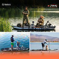 Kayak de pêche gonflable Spatium pour 2 personnes, toutes saisons, résistant au froid et à la chaleur, pour les activités de pêche en plein air toute l'année, adultes