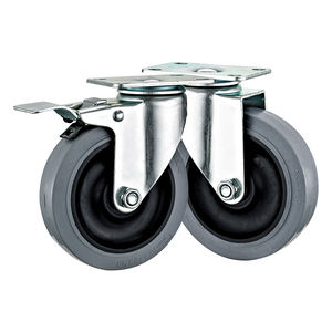 Roulettes de 3, 4 et 5 pouces, qualité supérieure, moyenne capacité, zinguées, à faible bruit, double roulement, antistatiques et conductrices, roue en TPR - Product Image 1