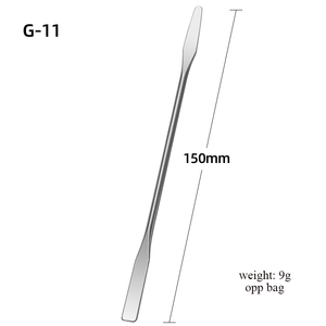 Espátula de acero <span class=keywords><strong>inoxidable</strong></span> cosmético de metal de doble punta - Product Image 6