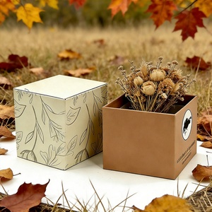 Cajas de Envío Ecológicas para Velas con Diseño Floral, Cajas de Regalo de Cartón Impresas a Color y de Tamaño Personalizado - Product Image 1